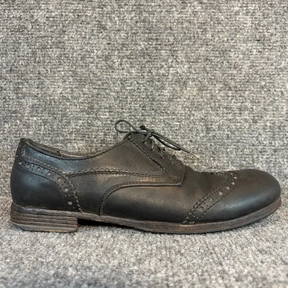 MOMA Black Leather Wingtip Brogue Lace Up Oxford Dress Shoes Mens Size 7